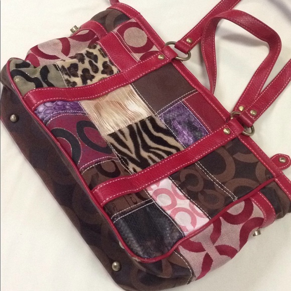 Used Coach patchwork shoulder bag - Picture 3 of 8